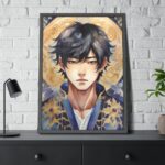 Boy Drawn In Watercolor Framed Poster - Image 4