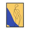 93830-152.jpg Line Art Drawing of a Woman Standing Framed Poster