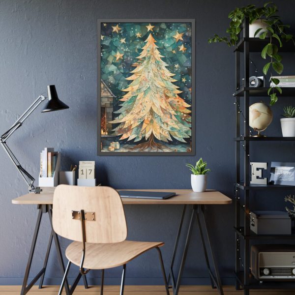 93830-166.jpg Impressionist Christmas Tree Framed Poster