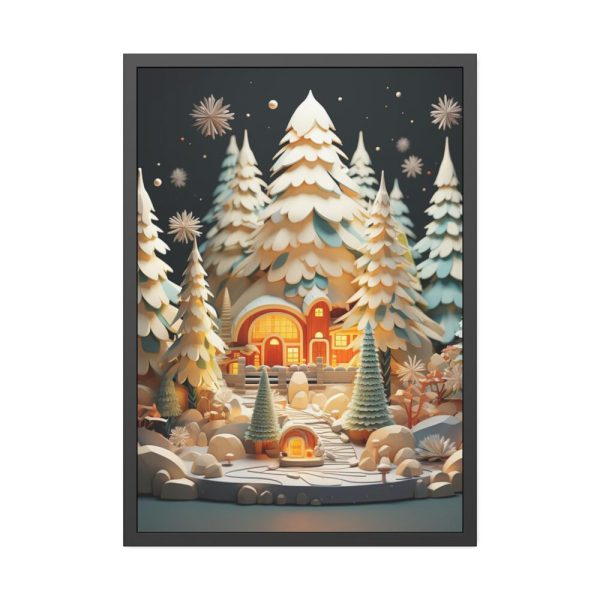 93830-168.jpg Christmas Tree House Framed Poster