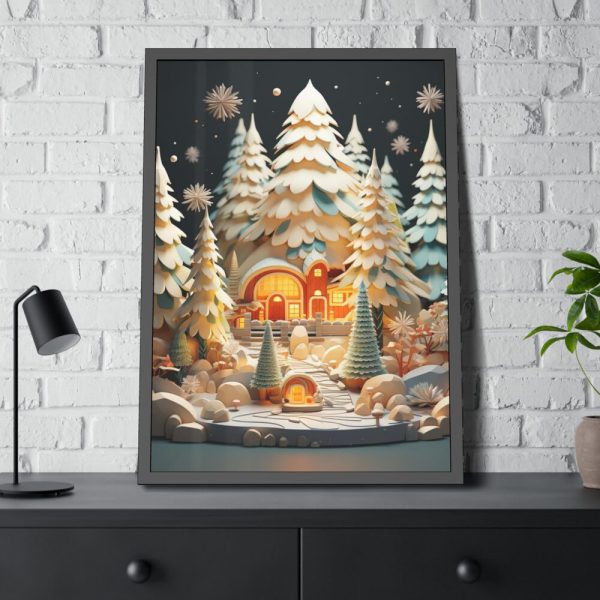 93830-171.jpg Christmas Tree House Framed Poster