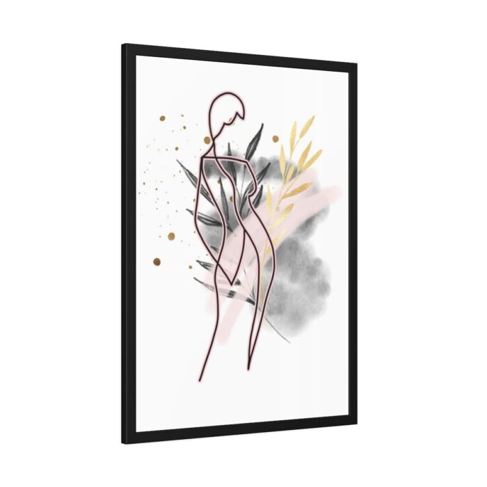 Plant Composition and a Pink and Black Line Art Framed Poster - Image 2