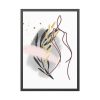 93830-184.jpg Pink and Black Line Art Overlay of a Woman Framed Poster
