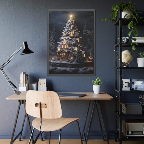 93830-194.jpg Christmas Tree House Framed Poster
