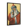 93830-21.jpg Santa Claus Pointing a Handgun Framed Poster
