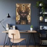 Afroamerican Woman in a Crown Framed Poster - Image 3