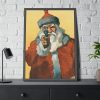 93830-23.jpg Santa Claus Pointing a Handgun Framed Poster