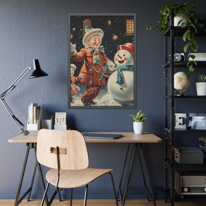 Child and Snowman Framed Poster - Image 3