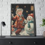 Child and Snowman Framed Poster - Image 4