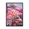 Valentine Love Flower Truck Gnome Framed Poster