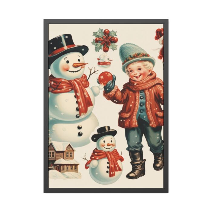Snowman and the Boy Framed Poster - Image 1