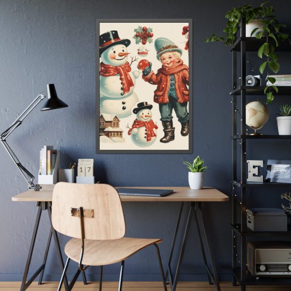 93830-50.jpg Snowman and the Boy Framed Poster