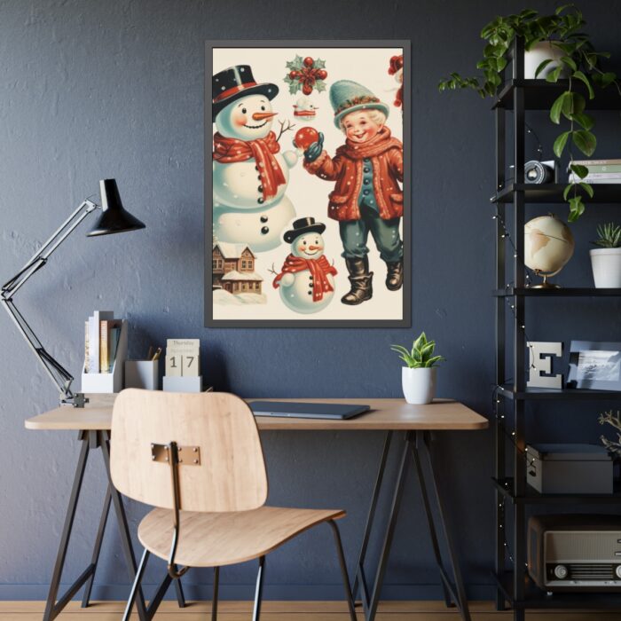 Snowman and the Boy Framed Poster - Image 3