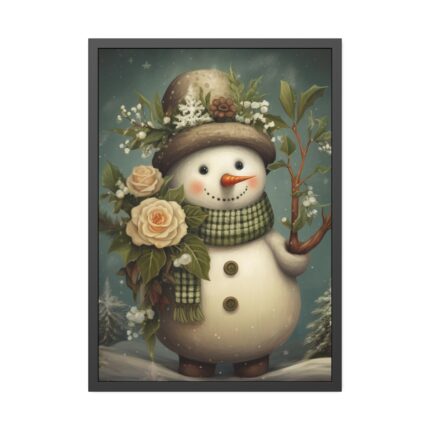 Christmas Snowman Framed Poster