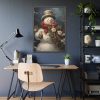 93830-58.jpg Snowman with Flowers Framed Poster