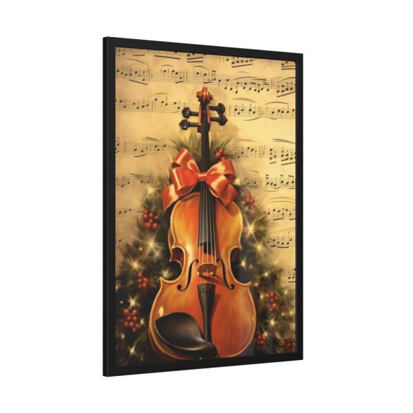 93830-65.jpg Vintage Christmas Cello Music Framed Poster