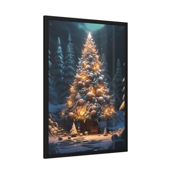 93830-69.jpg Christmas Tree House Framed Poster