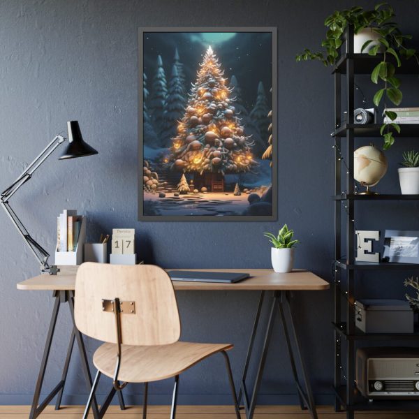 93830-70.jpg Christmas Tree House Framed Poster