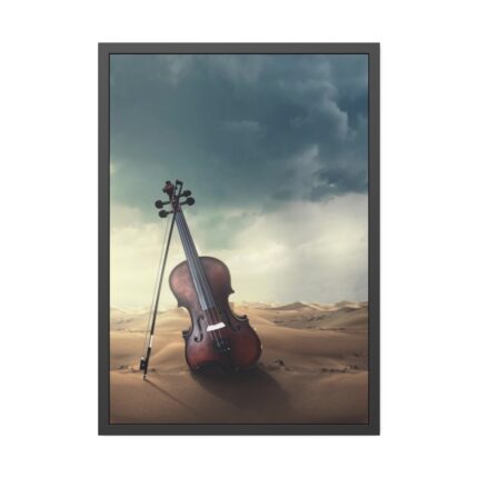 Violin Deser Framed Poster