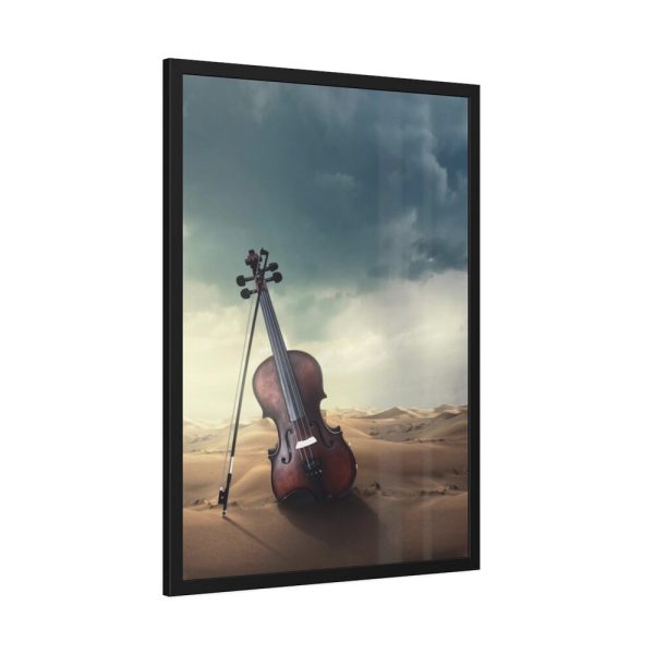 93830-73.jpg Violin Deser Framed Poster