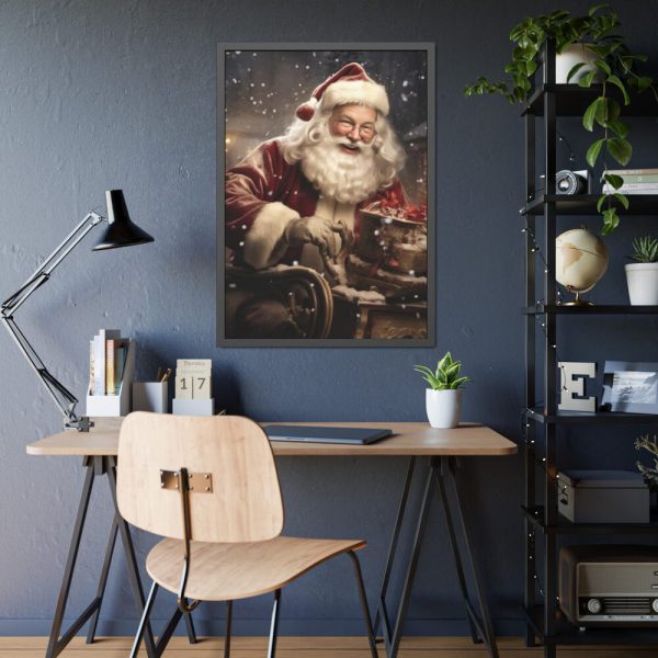 93830-86.jpg Santa Claus On A Sleigh Framed Poster