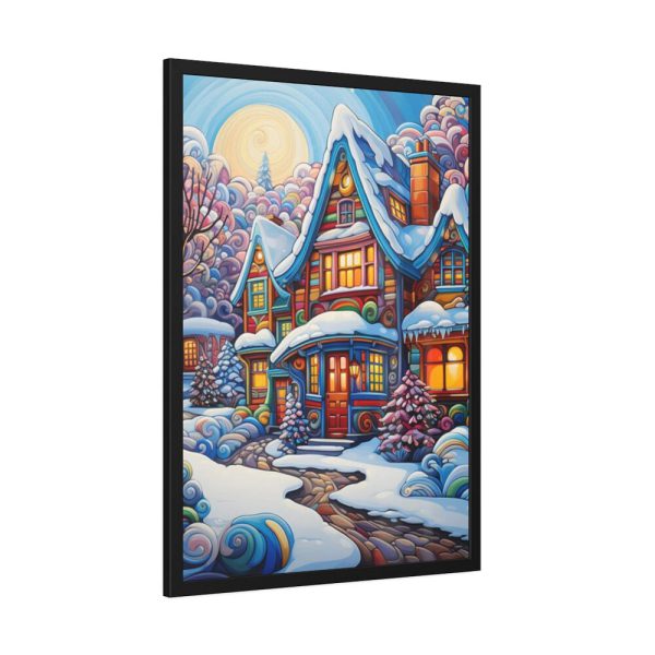 93830-93.jpg Christmas House Fantasy Art Framed Poster