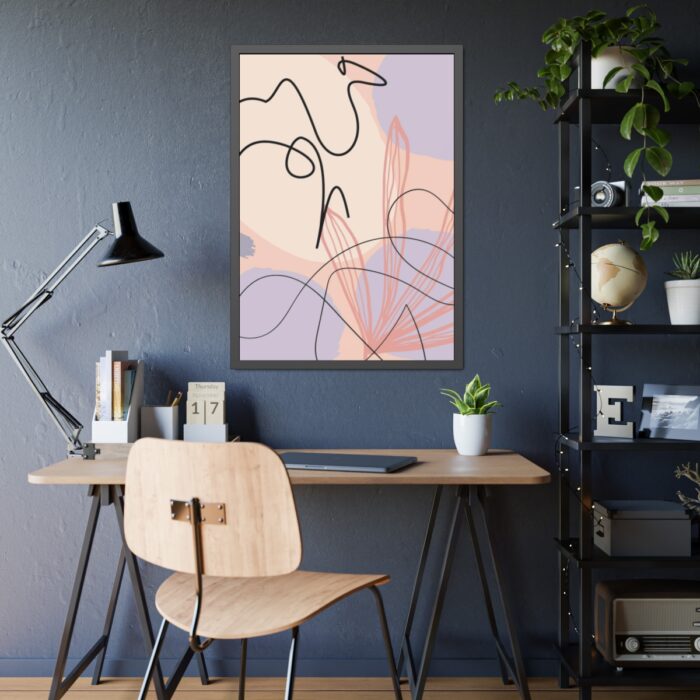 Minimal Drawing of a Camel Framed Poster - Image 7
