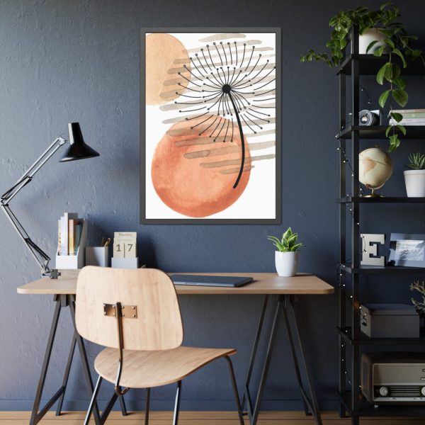 93831-130.jpg Abstract Dandelion Illustration Framed Poster