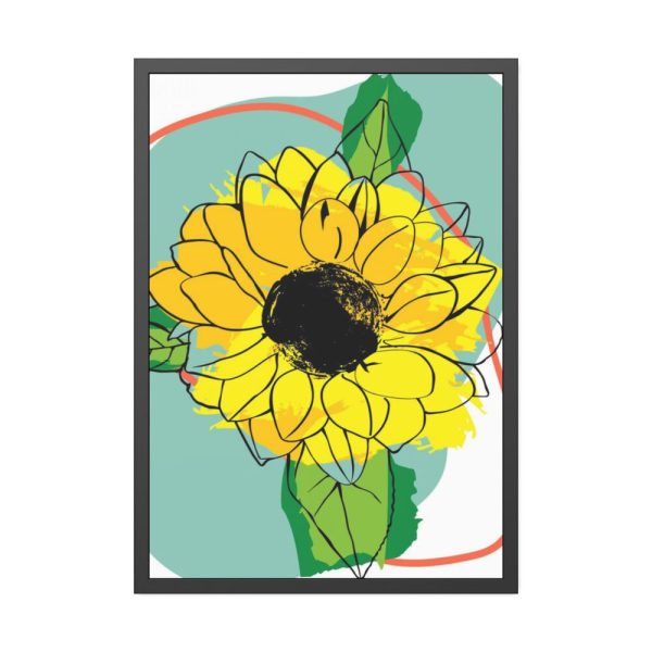93831-136.jpg Sunflower Abstract Framed Poster