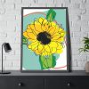93831-139.jpg Sunflower Abstract Framed Poster