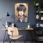 Boy Drawn In Watercolor Framed Poster - Image 7