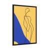 93831-153.jpg Line Art Drawing of a Woman Standing Framed Poster