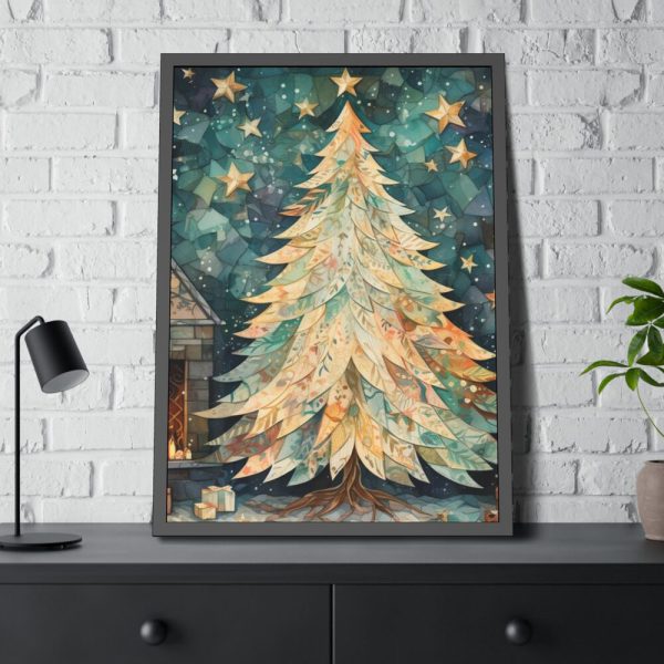 93831-167.jpg Impressionist Christmas Tree Framed Poster
