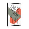 93831-177.jpg Abstract Mason Jar Flower Line Art Framed Poster