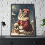 Winter Christmas Cat Framed Poster - Image 8