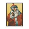 93831-20.jpg Santa Claus Pointing a Handgun Framed Poster