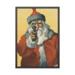 Santa Claus Pointing a Handgun Framed Poster - Image 5