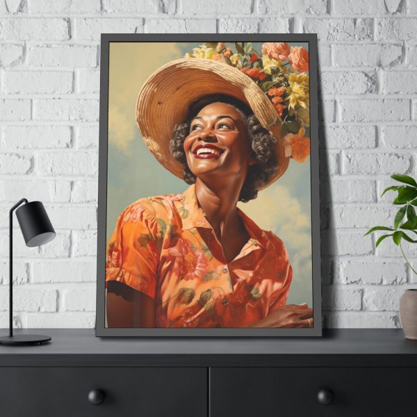 93831-203.jpg Senior African American Woman Framed Poster