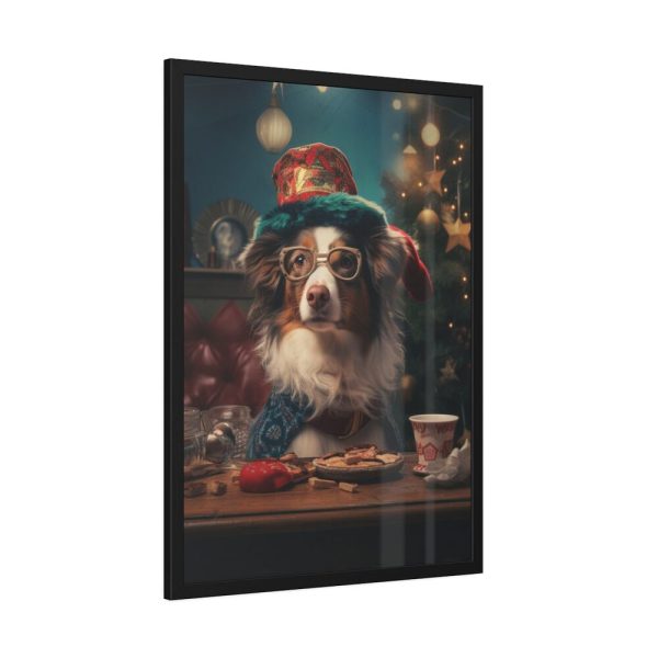 93831-205.jpg Funny Christmas Dog Framed Poster