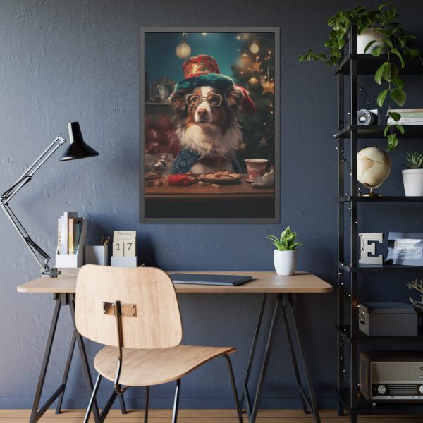 93831-206.jpg Funny Christmas Dog Framed Poster