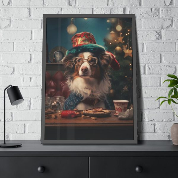 93831-207.jpg Funny Christmas Dog Framed Poster