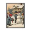 93831-220.jpg LIittle Children With Snowman Framed Poster