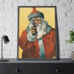 Santa Claus Pointing a Handgun Framed Poster - Image 8