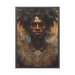 African Man Drawn In Watercolor Framed Poster - Image 5