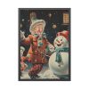 93831-248.jpg Child and Snowman Framed Poster