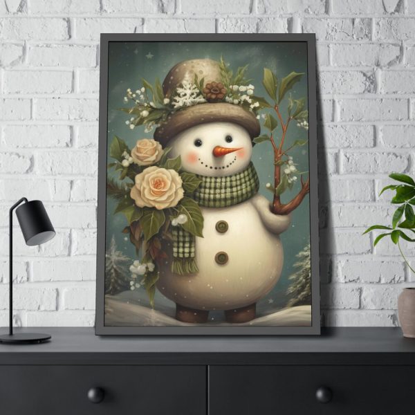 93831-55.jpg Christmas Snowman Framed Poster