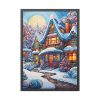 93831-92.jpg Christmas House Fantasy Art Framed Poster