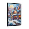 93831-93.jpg Christmas House Fantasy Art Framed Poster