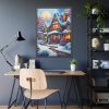 93831-94.jpg Christmas House Fantasy Art Framed Poster