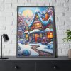 93831-95.jpg Christmas House Fantasy Art Framed Poster